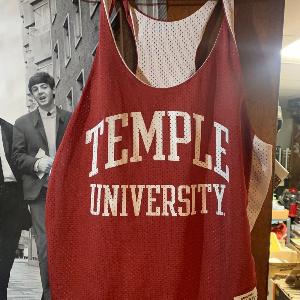 VINTAGE 1990s Temple University Owls Mesh Jersey Size M Reversible